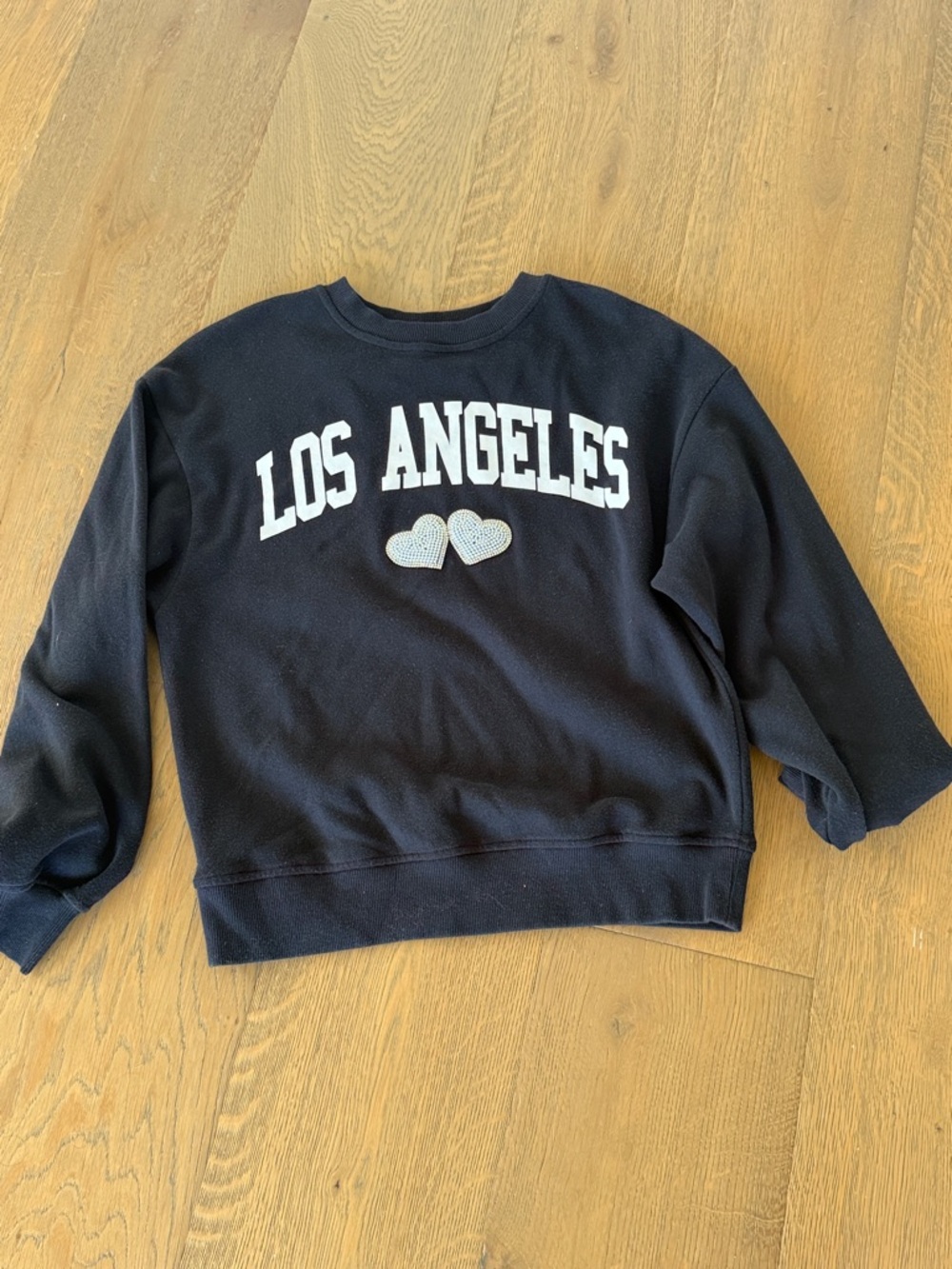 Wildfox black Los Angeles sweatshirt with heat diamonte accent